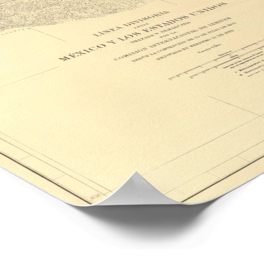 Linea Divisoria Entre Mexico 8 Poster (Ecke)