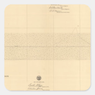 Linea Divisoria Entre Mexiko 1 Quadratischer Aufkleber