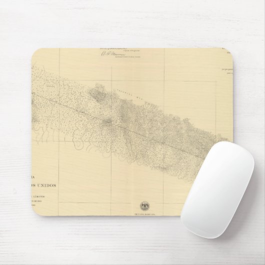 Linea Divisoria Entre Mexiko 9 Mousepad (Mit Mouse)
