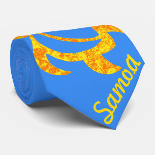 LineA gelbes abstraktes Honu Krawatte