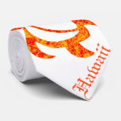 LineA orange Hawaii abstraktes Honu Krawatte (Gerollt)