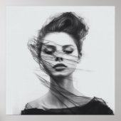 Lineale Kunst Zeichne weibliches Body Poster (Vorne)