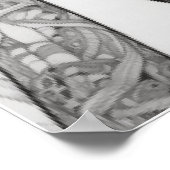 Lineale Kunst Zeichne weibliches Body Poster (Ecke)