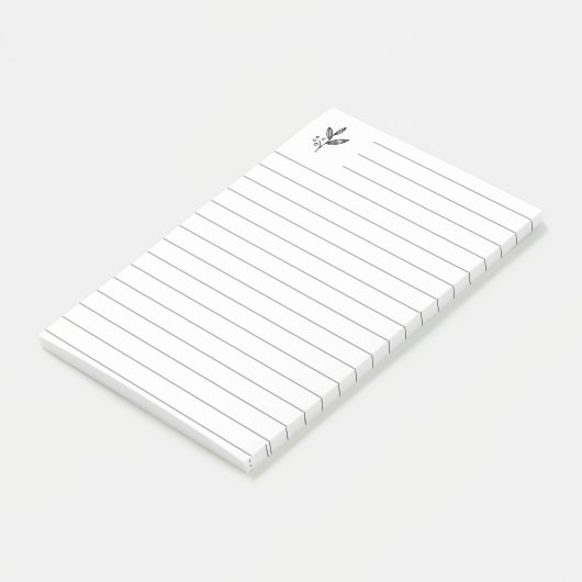 Lineale Linie mit Logo-Symbol Post-it Klebezettel (angewinkelt)