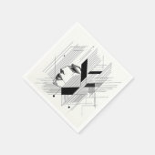 Linear Abstract Portrait Serviette (Ecke)