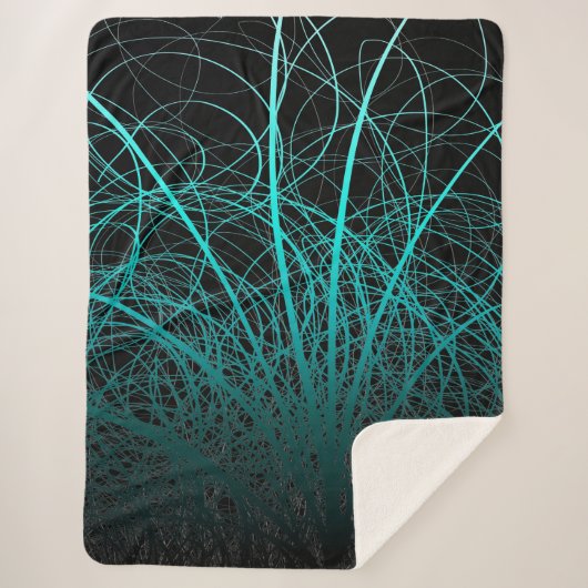 Linear Abstrakt2 Cool - Sherpa-Blanket Sherpadecke (Vorderseite)