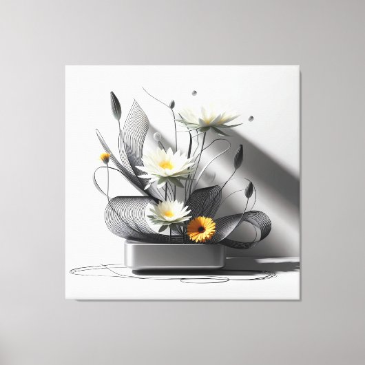 Linear Bloom in Metal Leinwanddruck (Vorderseite)
