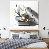 Linear Bloom in Metal Leinwanddruck (Insitu (Schlafzimmer))