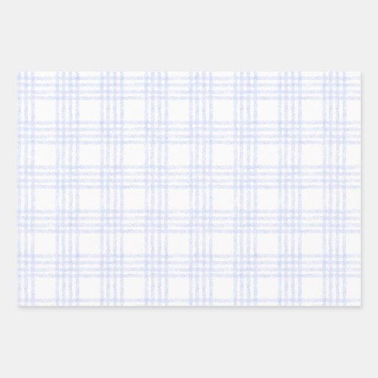 Linear Blue Lines And Stripes Pattern Papers Geschenkpapier Set (Vorderseite 3)