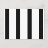 Linear Chic Black And White Stripes Baby Invite Br Postkarte (Rückseite)
