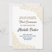 Linear Elegant Einladung zur ersten Kommunion (Vorderseite)