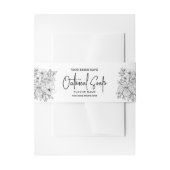 Linear floral hausgemachte Seifenlehne Einladungsbanderole (Vorderseite Beispiel)