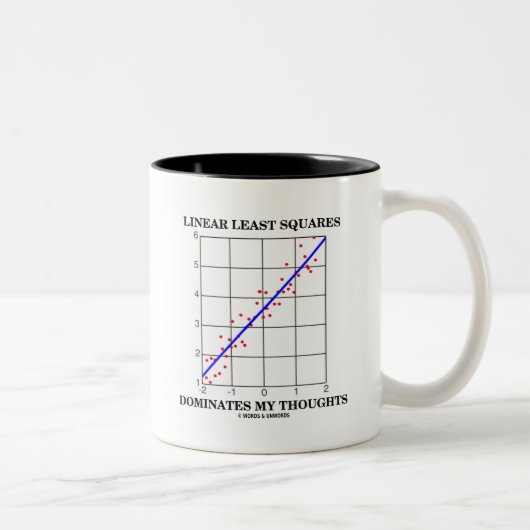 Linear Least Squares Dominates My Thoughts Zweifarbige Tasse (Rechts)