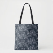 Linear Orchid | Botanical Dark Navy Tasche (Vorderseite)