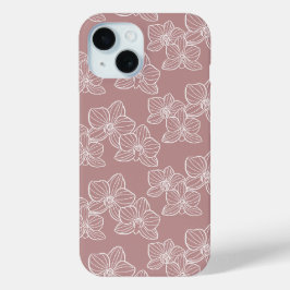 Linear Orchid | Elegant Botanical Dusty Pink Case-Mate iPhone Hülle