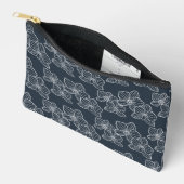 Linear Orchid | Floral Dark Navy Zubehörtasche (Offen)