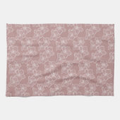 Linear Orchid | Modern Botanical Dusty Pink Geschirrtuch (Horizontal)