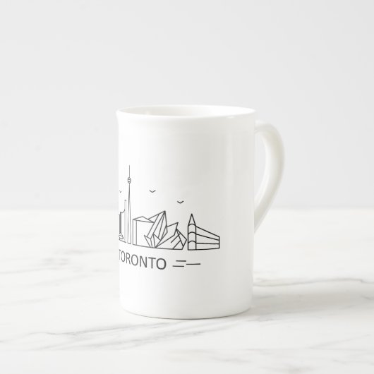 Linear Porzellantasse (Vorderseite Rechts)