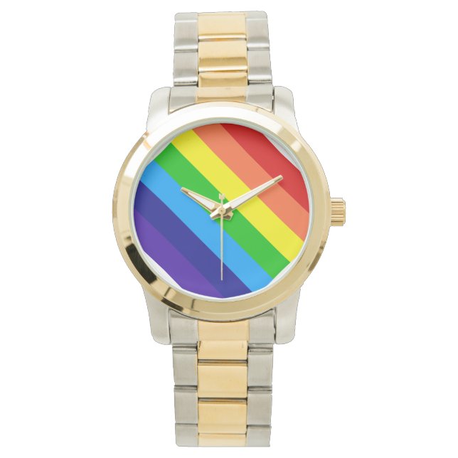 Linear Rainbow Armbanduhr (Vorderseite)