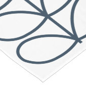 Linear Whale Blue Stem Pattern - Modernes Retro Großer Tischläufer (Ecke)