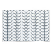 Linear Whale Blue Stem Pattern - Modernes Retro Kissenbezug (Vorderseite-Rechts)