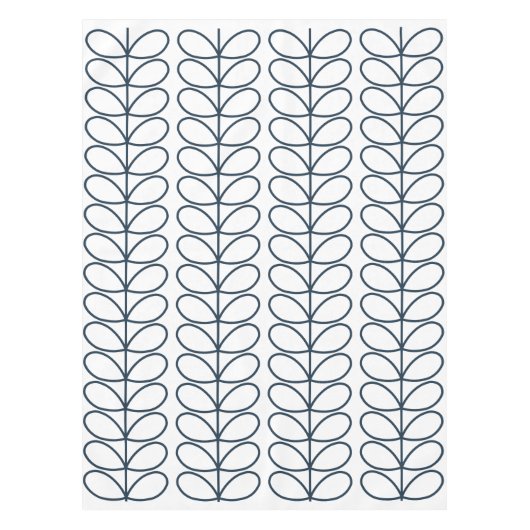 Linear Whale Blue Stem Pattern - Modernes Retro Tischdecke (Vorderseite)