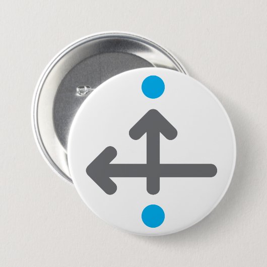 Linearbogen Moderne Minimalistische Geometrie Button (Vorne & Hinten)