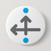 Linearbogen Moderne Minimalistische Geometrie Button (Vorderseite)