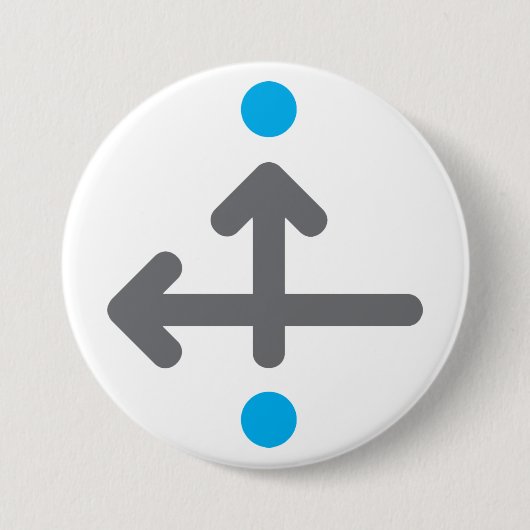 Linearbogen Moderne Minimalistische Geometrie Button (Vorderseite)