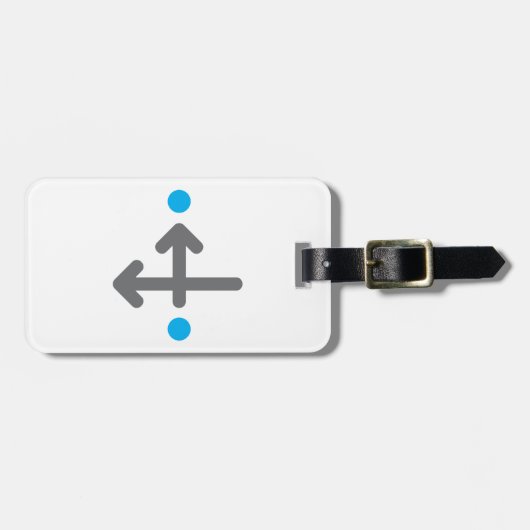 Linearbogen Moderne Minimalistische Geometrie Gepäckanhänger (Vorderseite horizontal)