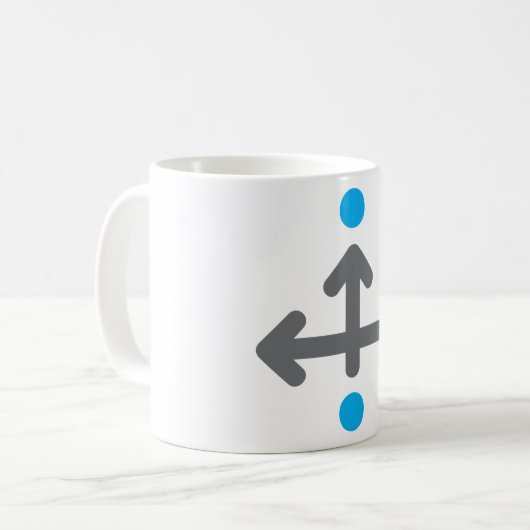 Linearbogen Moderne Minimalistische Geometrie Kaffeetasse (Vorderseite Links)