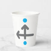 Linearbogen Moderne Minimalistische Geometrie Pappbecher (Vorderseite)