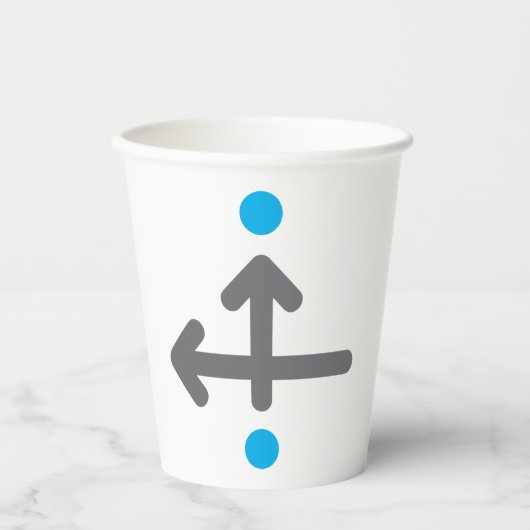 Linearbogen Moderne Minimalistische Geometrie Pappbecher (Vorderseite)