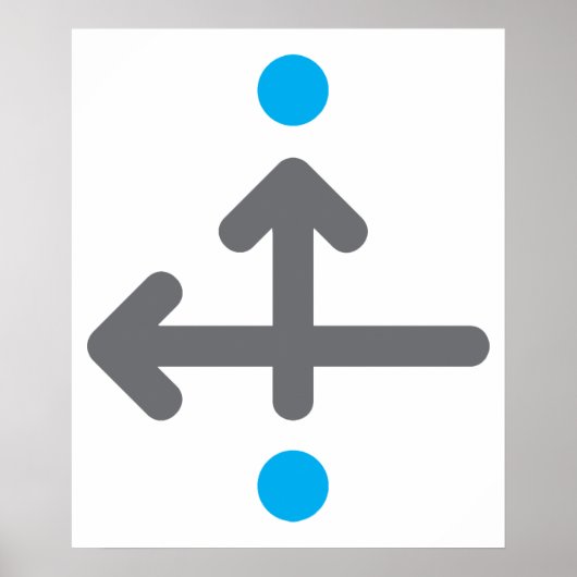 Linearbogen Moderne Minimalistische Geometrie Poster (Vorne)