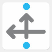 Linearbogen Moderne Minimalistische Geometrie Quadratischer Aufkleber (Vorderseite)