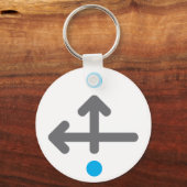 Linearbogen Moderne Minimalistische Geometrie Schlüsselanhänger (Vorderseite)