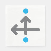 Linearbogen Moderne Minimalistische Geometrie Serviette (Vorderseite)