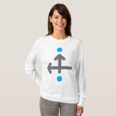 Linearbogen Moderne Minimalistische Geometrie T-Shirt (Vorne ganz)