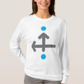 Linearbogen Moderne Minimalistische Geometrie T-Shirt (Vorderseite)