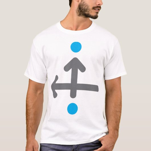 Linearbogen Moderne Minimalistische Geometrie T-Shirt (Vorderseite)