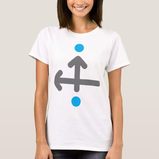 Linearbogen Moderne Minimalistische Geometrie T-Shirt (Vorderseite)