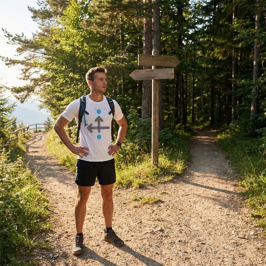 Linearbogen Moderne Minimalistische Geometrie T-Shirt