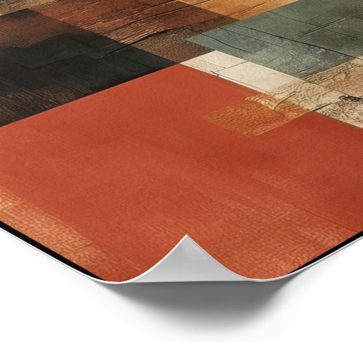 Lineare Balance und Form Abstrakt Poster (Ecke)