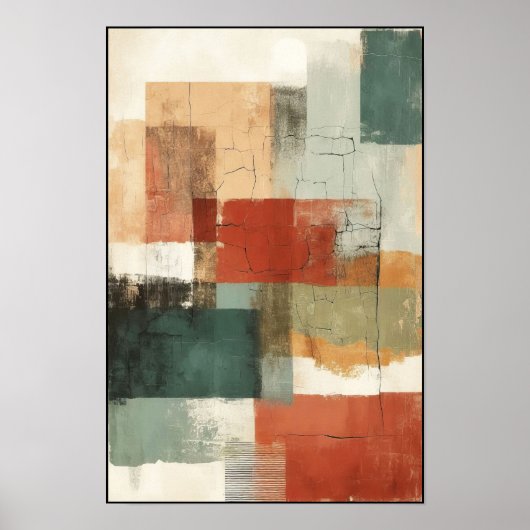 Lineare Balance und Form Abstrakt Poster (Vorne)