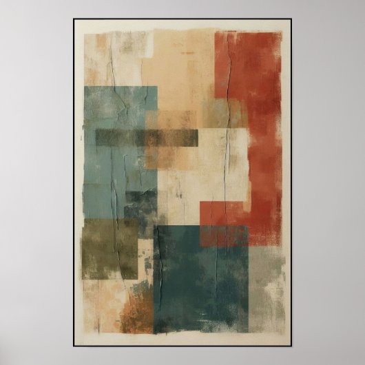 Lineare Balance und Form Abstrakt Poster (Vorne)