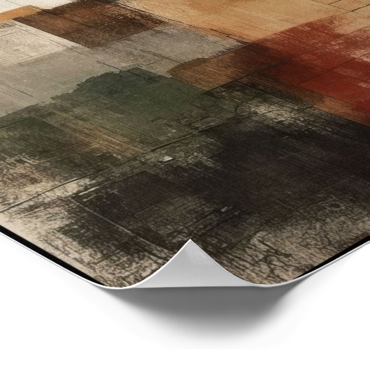 Lineare Balance und Form Abstrakt Poster (Ecke)