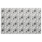 Lineare Blume in Schwarzweißmuster Stoff (Yard (91,4 cm))