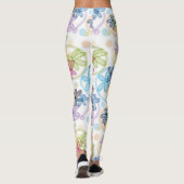 Lineare BlumenLeggings Leggings (Rückseite)