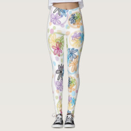 Lineare BlumenLeggings Leggings