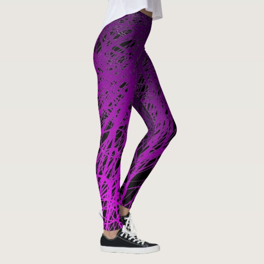 Lineare Explosion lila - Leggings (Rechts)